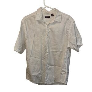 White Casual Button Down Shirt Crisp Cotton Classic